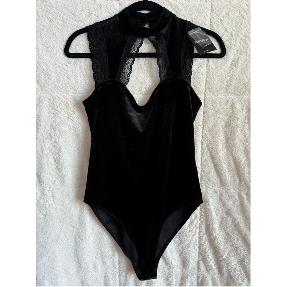 Black Velvet Lace Bodysuit